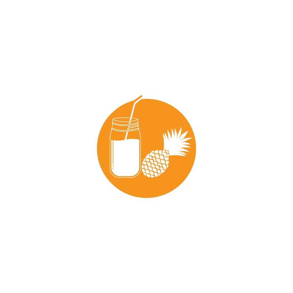 logotipo de jugo de piña vector