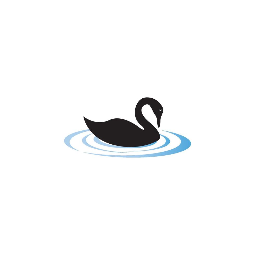 plantilla de diseño de ilustración de vector de logotipo de cisne