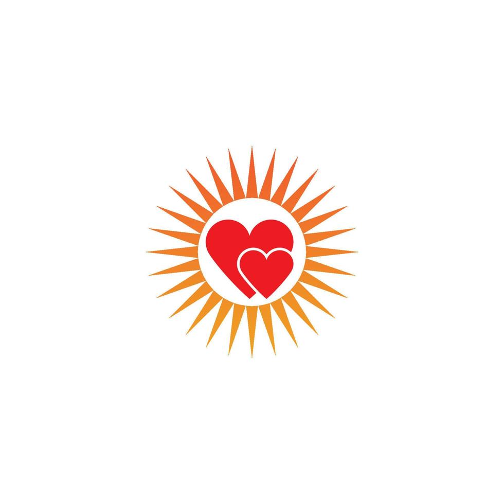 diseño de plantilla de ilustración de vector de logotipo de amor
