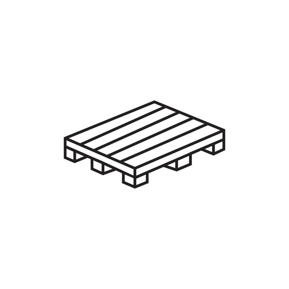 wooden pallet icon vector