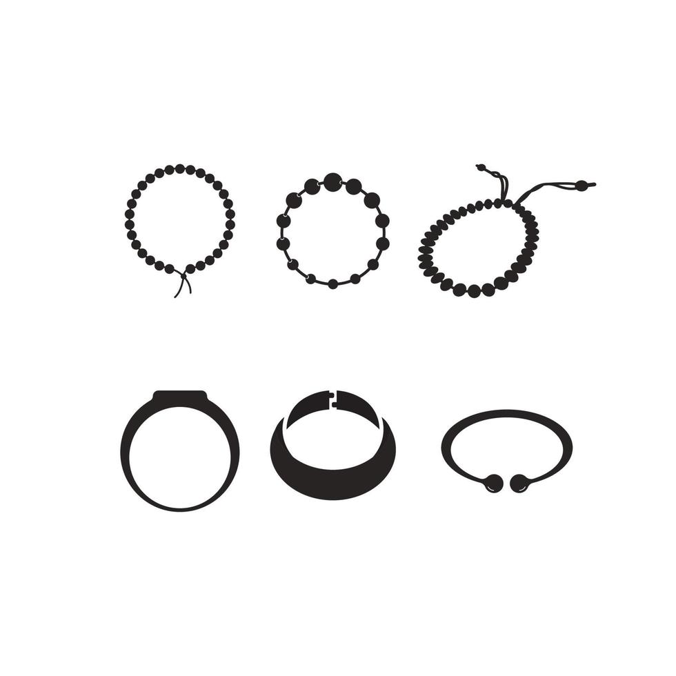 Diseño de símbolo de ilustración de vector de icono de pulsera.