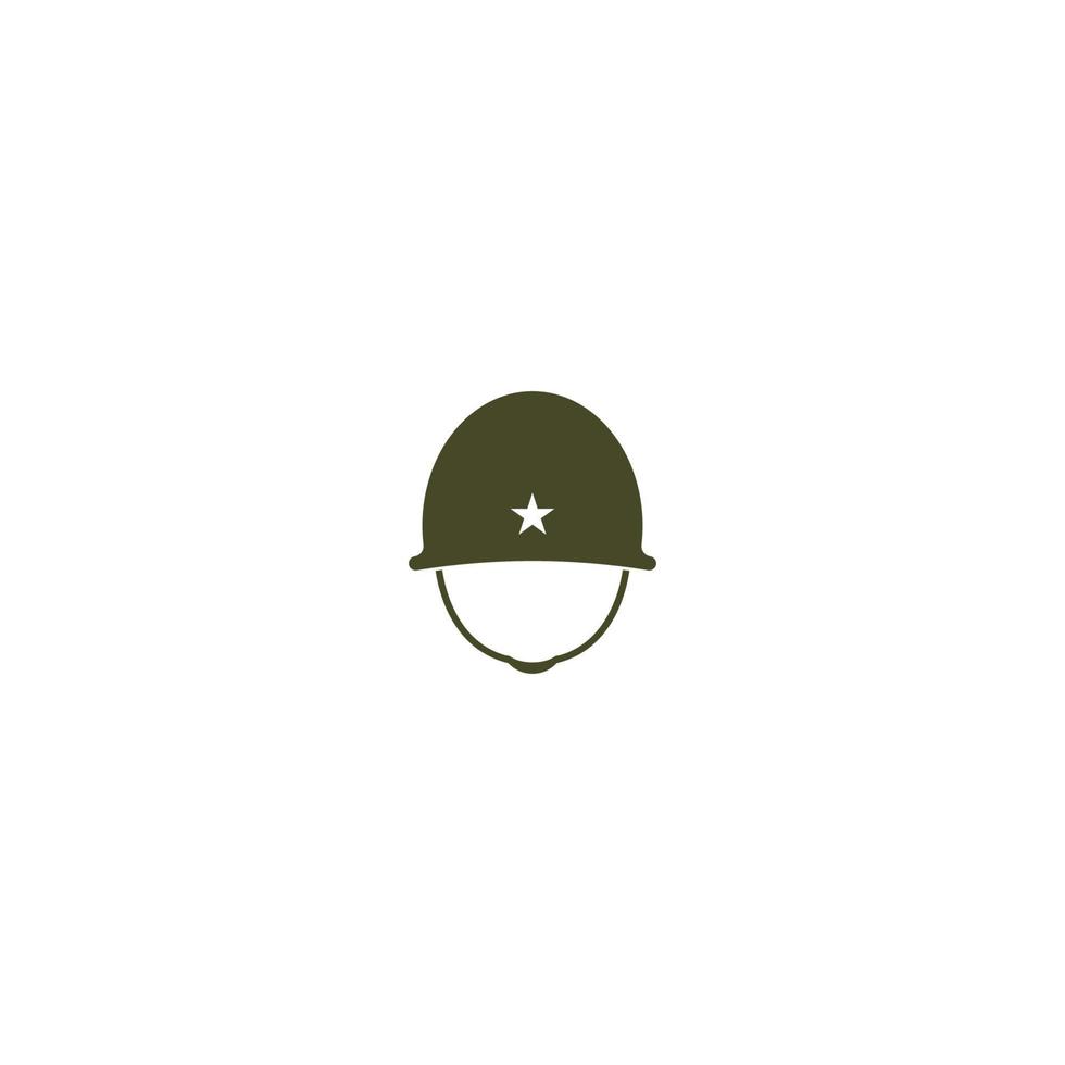 Army helmet icon vector