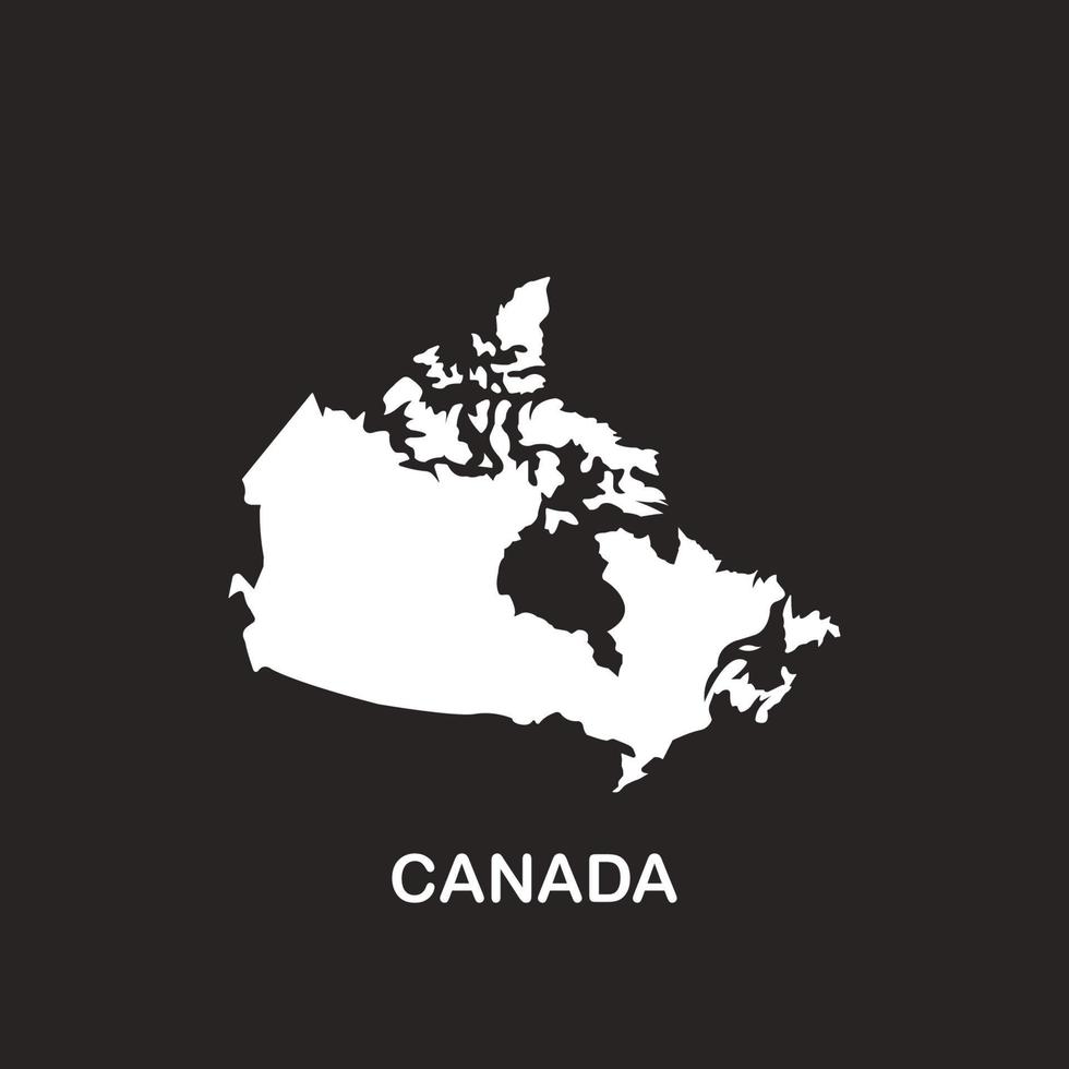 icono de mapa de canadá vector