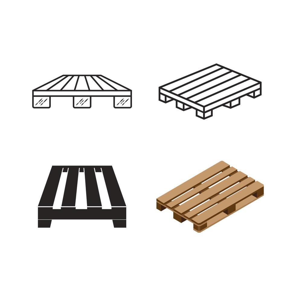 wooden pallet icon vector