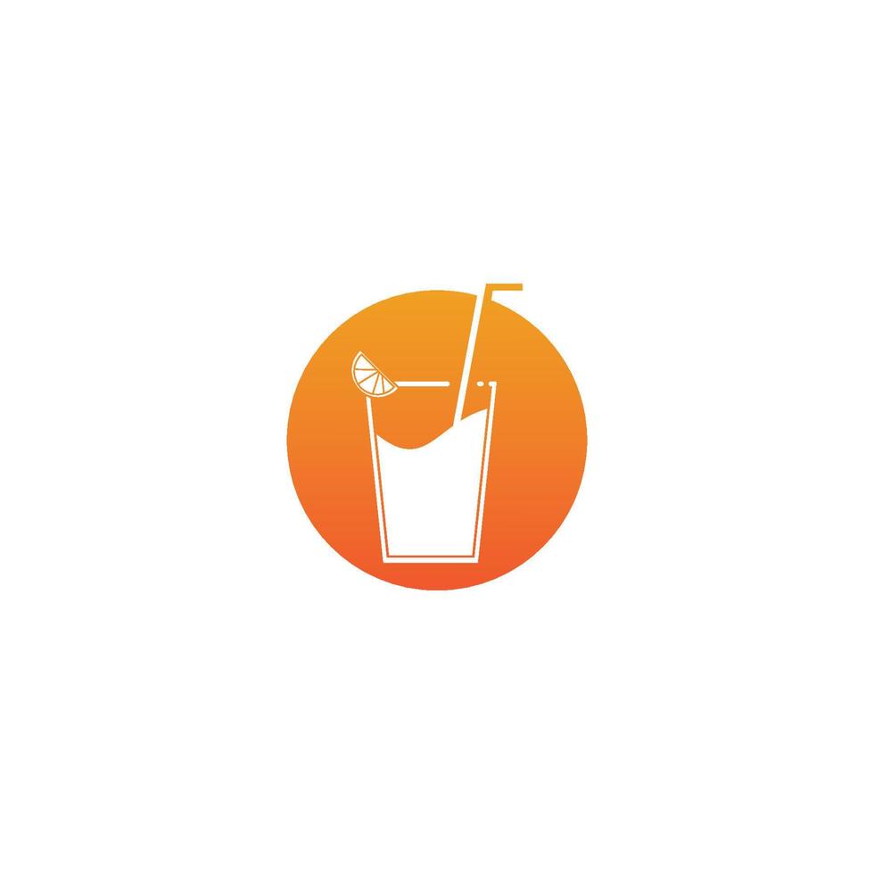 logotipo de jugo de naranja vector