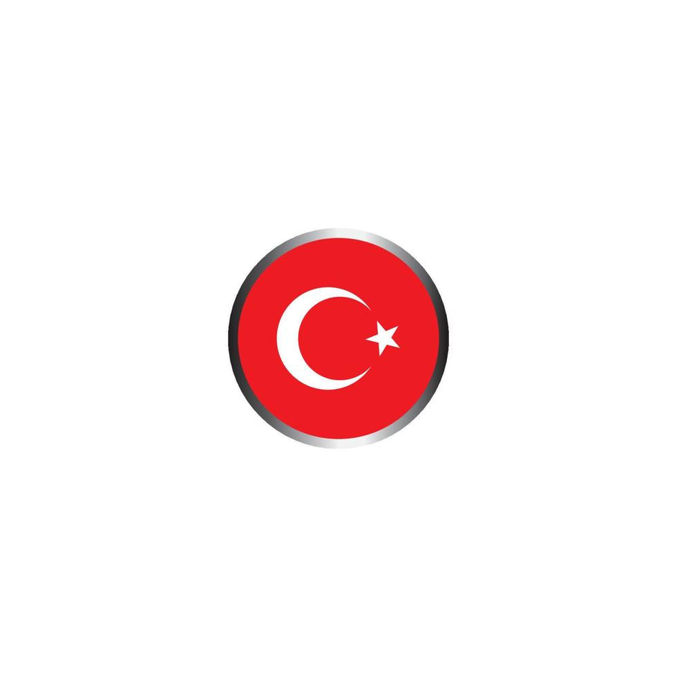 turkey flag icon vector