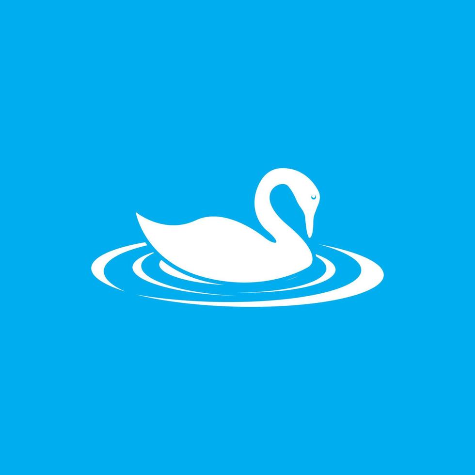 plantilla de diseño de ilustración de vector de logotipo de cisne