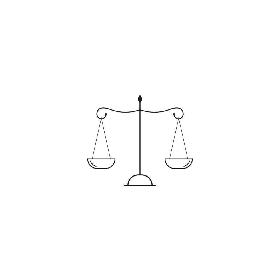 icono de escala de justicia vector