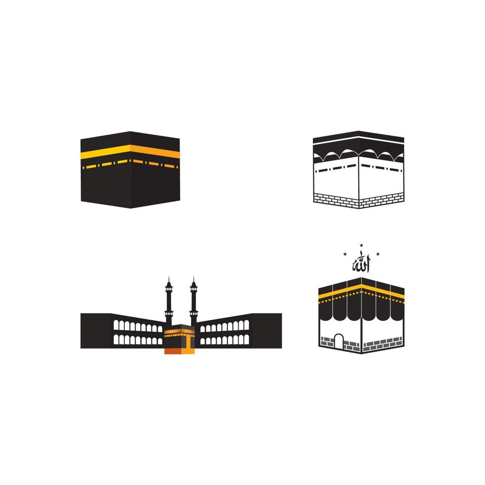 icono de kaaba. diseño de plantilla de ilustración vectorial. vector