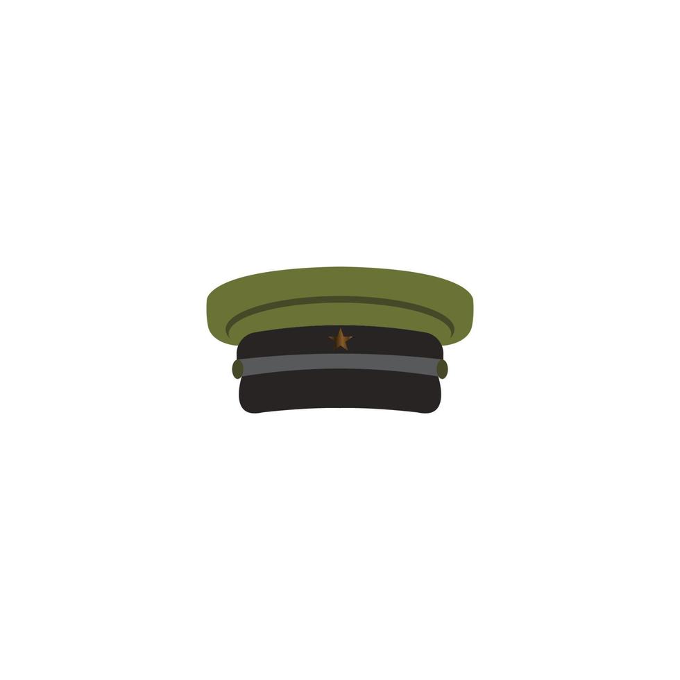 icono de sombrero militar vector