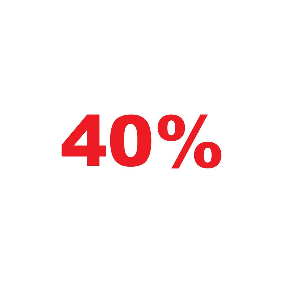 forty percent vector icon