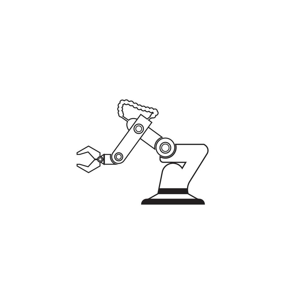logotipo de robot industrial vector