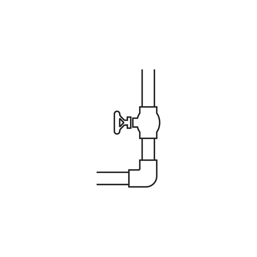 Pipe with valve icon vector