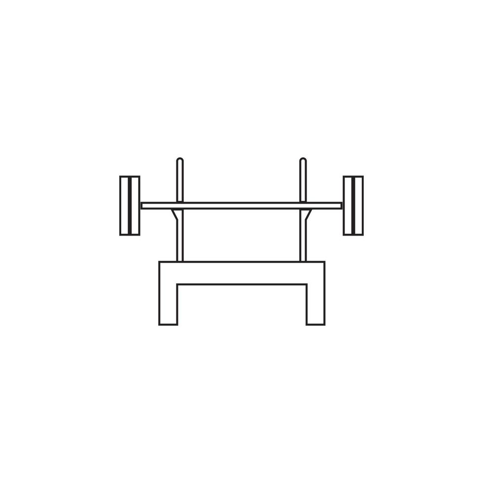 Diseño de símbolo de ilustración de vector de icono de levantamiento de pesas.