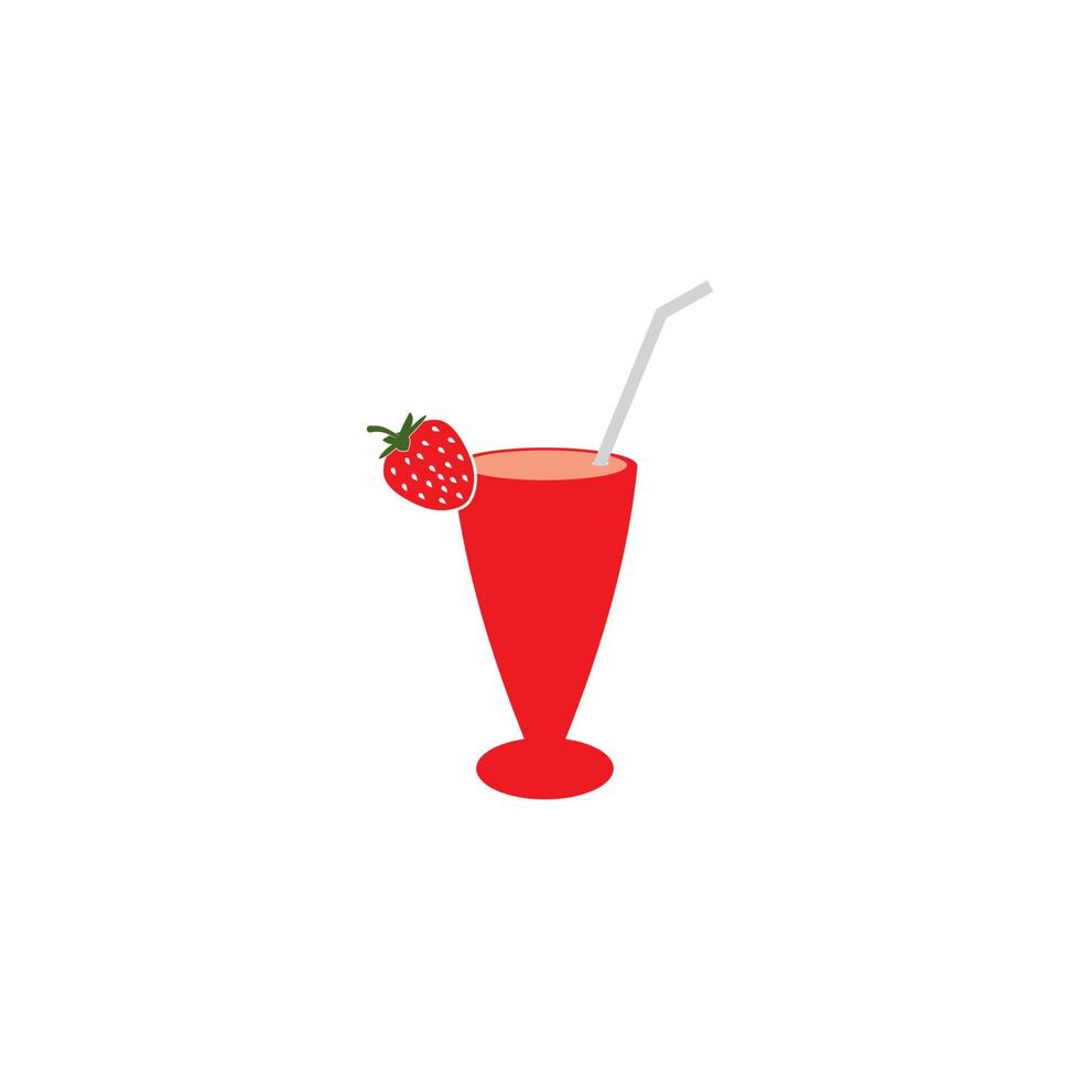 icono de jugo de fresa vector