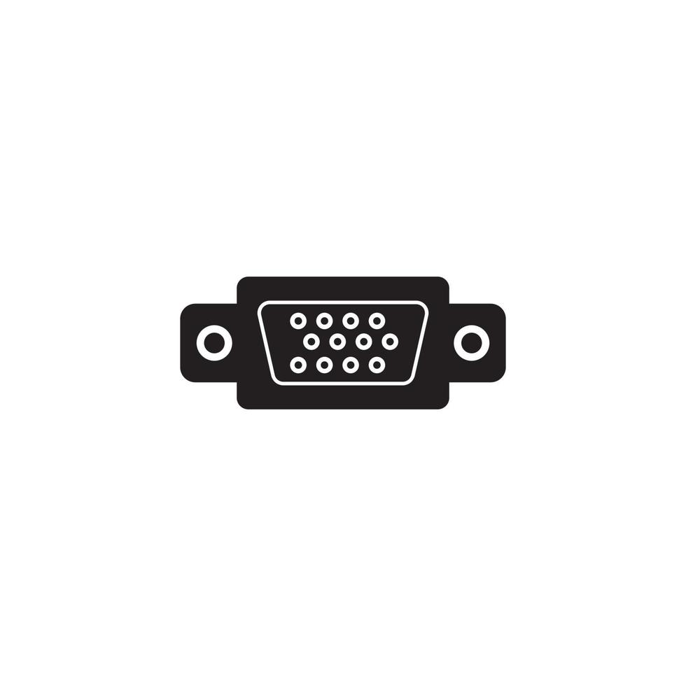 VGA cable icon vector