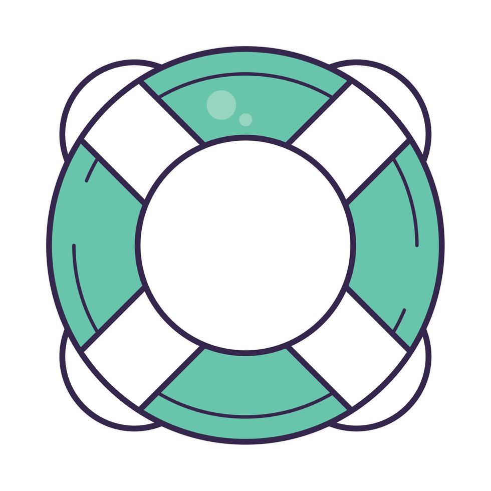 lifebuoy icon flat vector