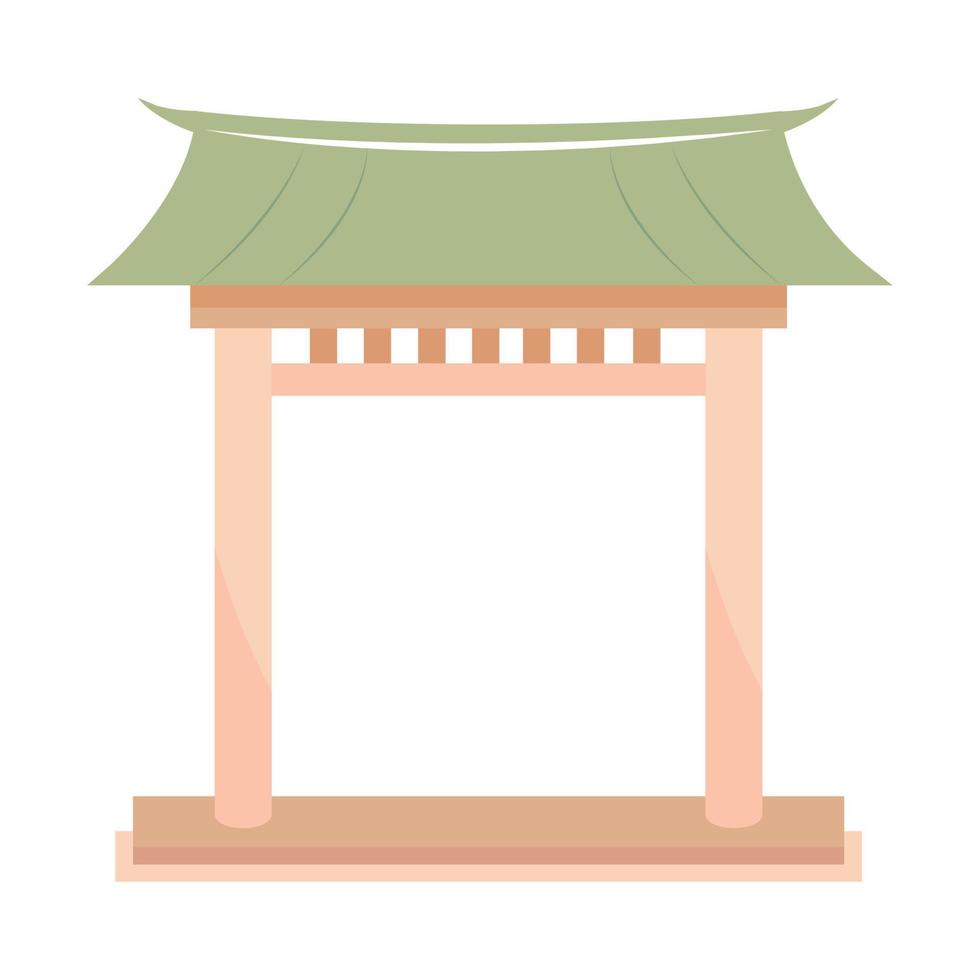 traditional korean gate vector