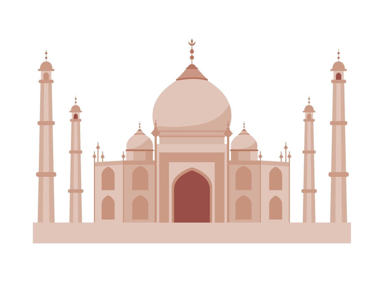 indian taj mahal temple vector