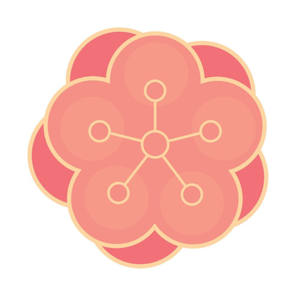 flor tradicional de sakura vector