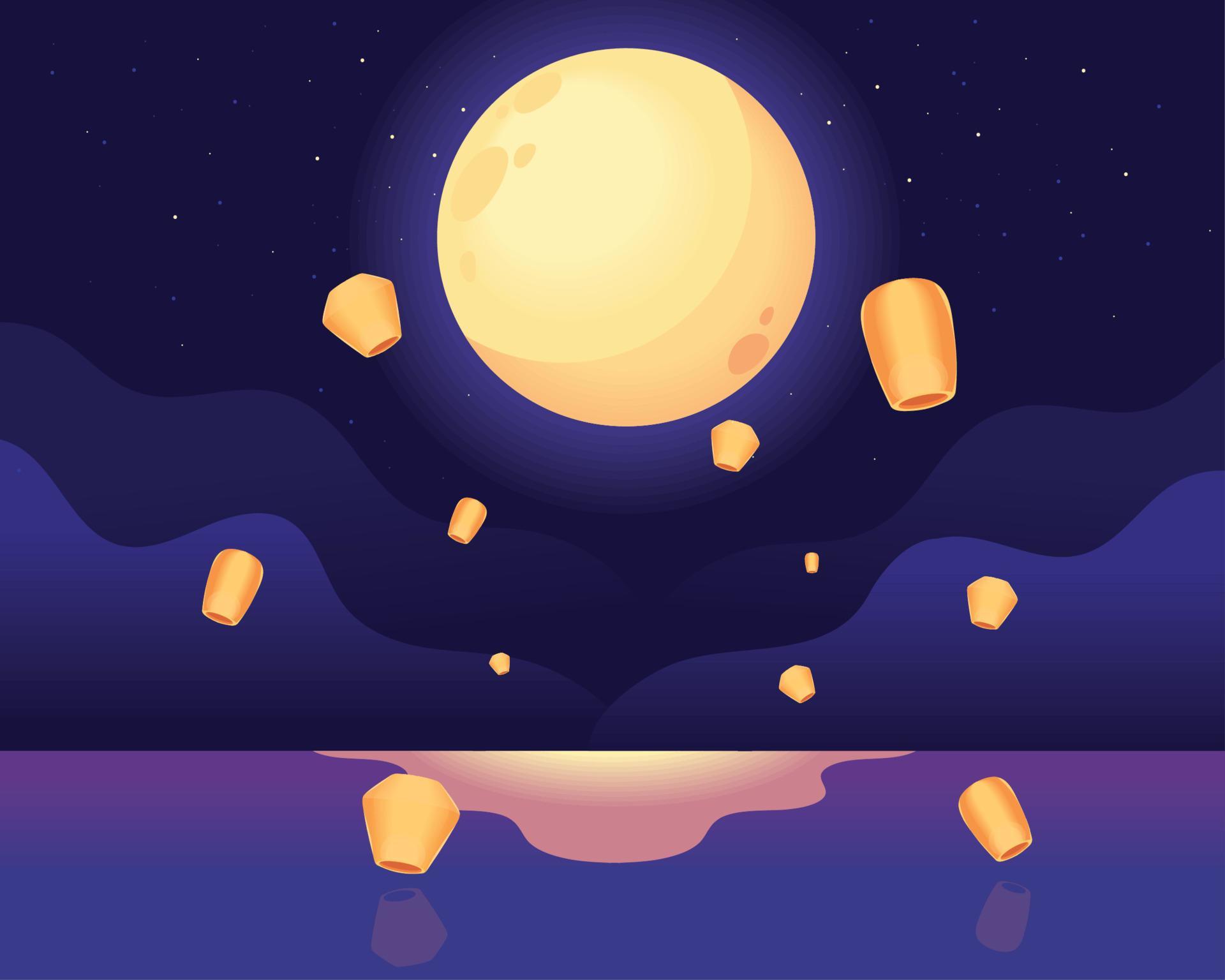 chinese moon festival event 10824058 Vector Art at Vecteezy