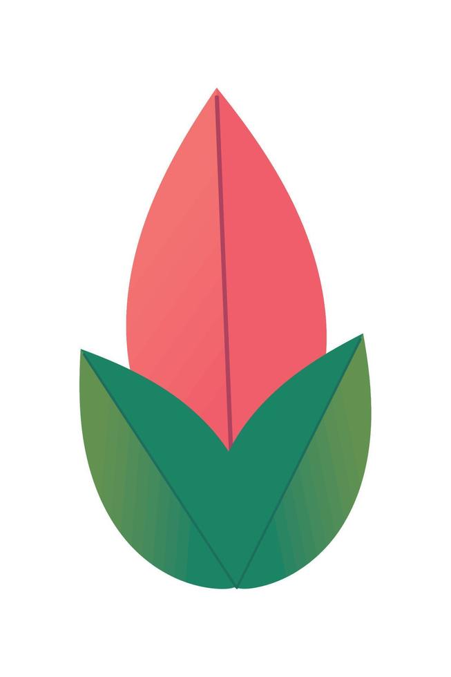 flower and leaf vector
