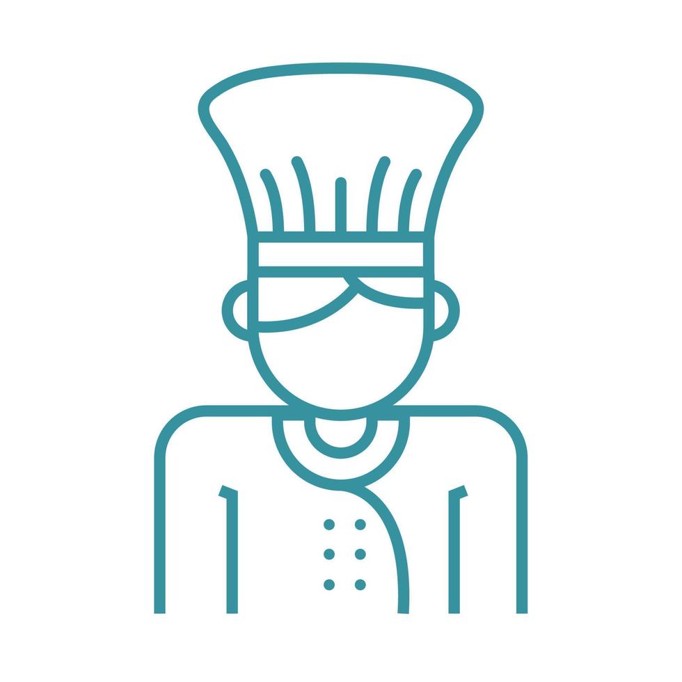 male chef profession vector