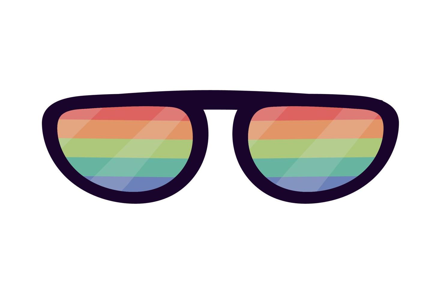 sunglasses rainbow frame vector