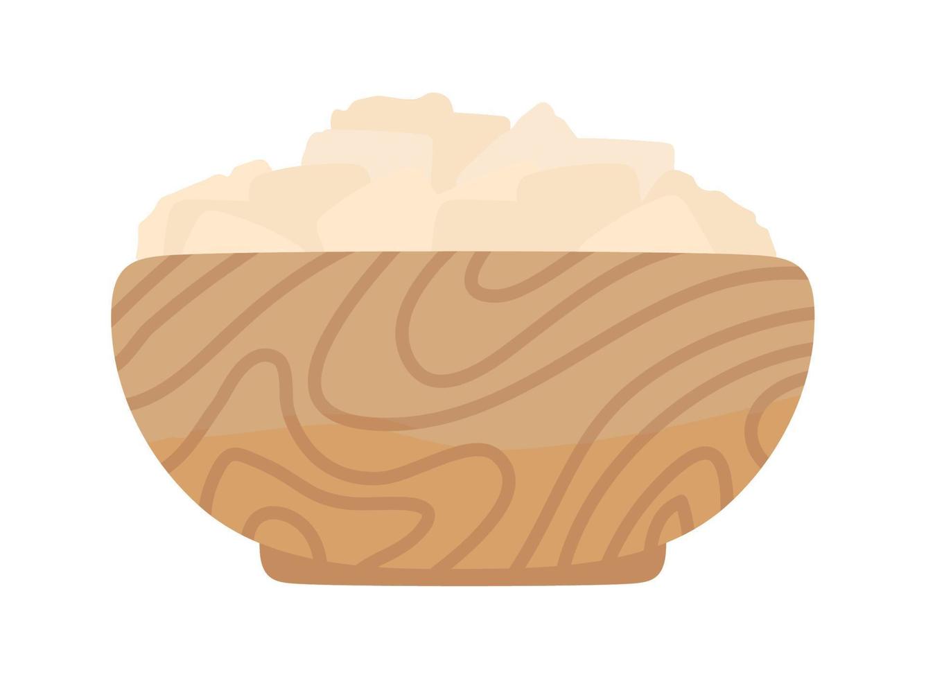 coconut in bowl vector