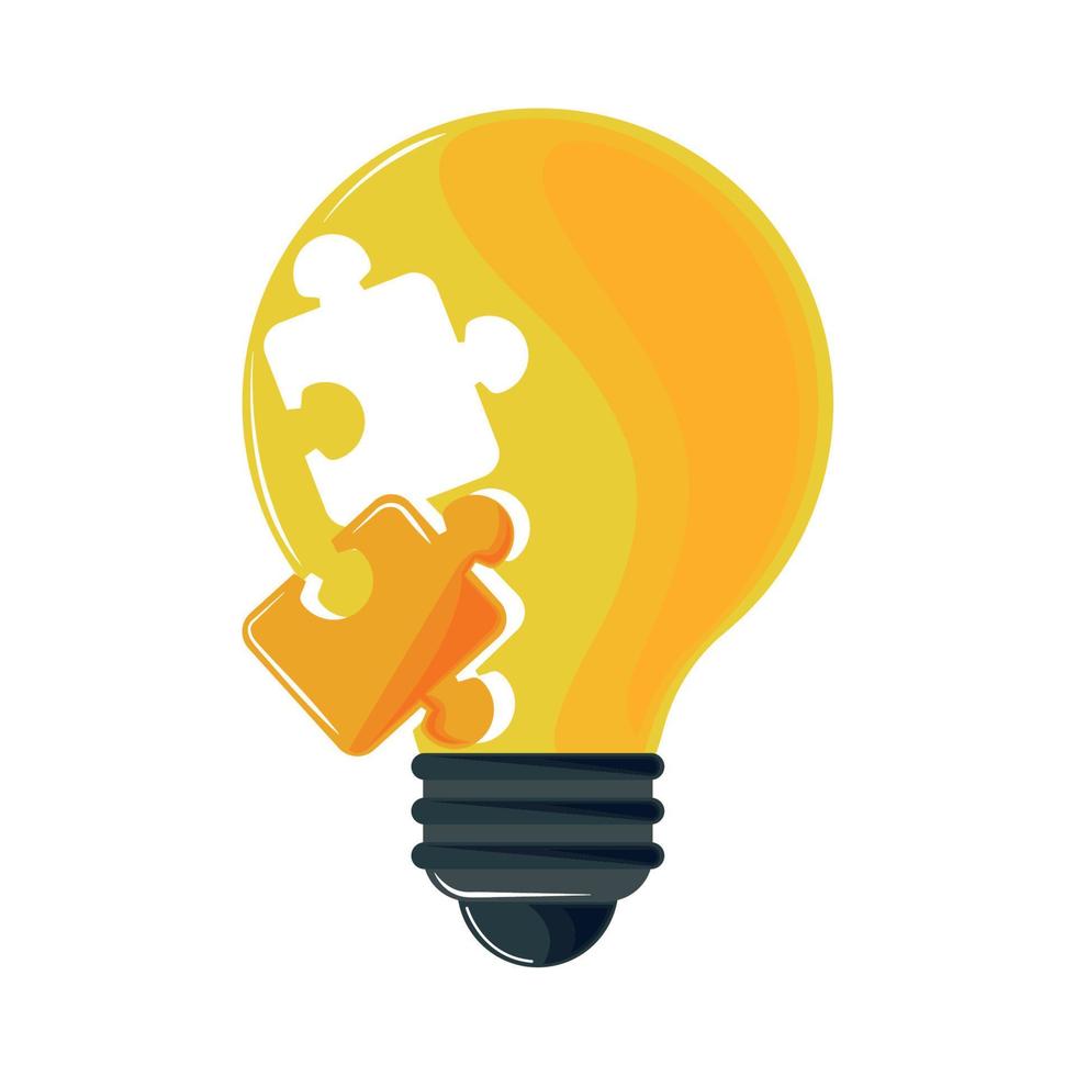 light bulb puzzles vector