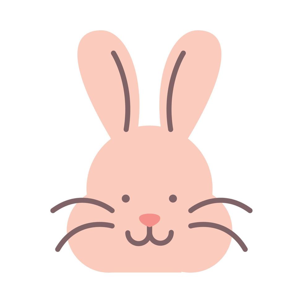 cute rabbit head vector