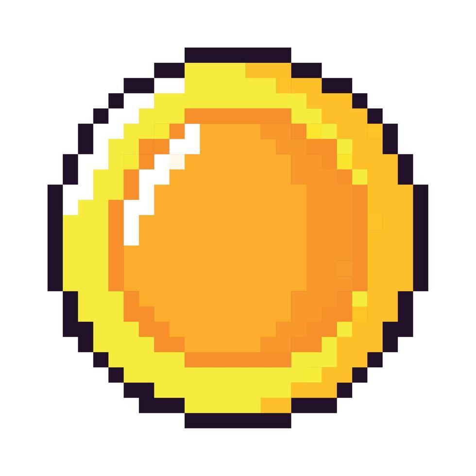 coin pixel art vector