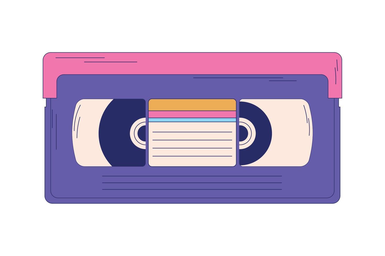 90s VHS cassette tape vector