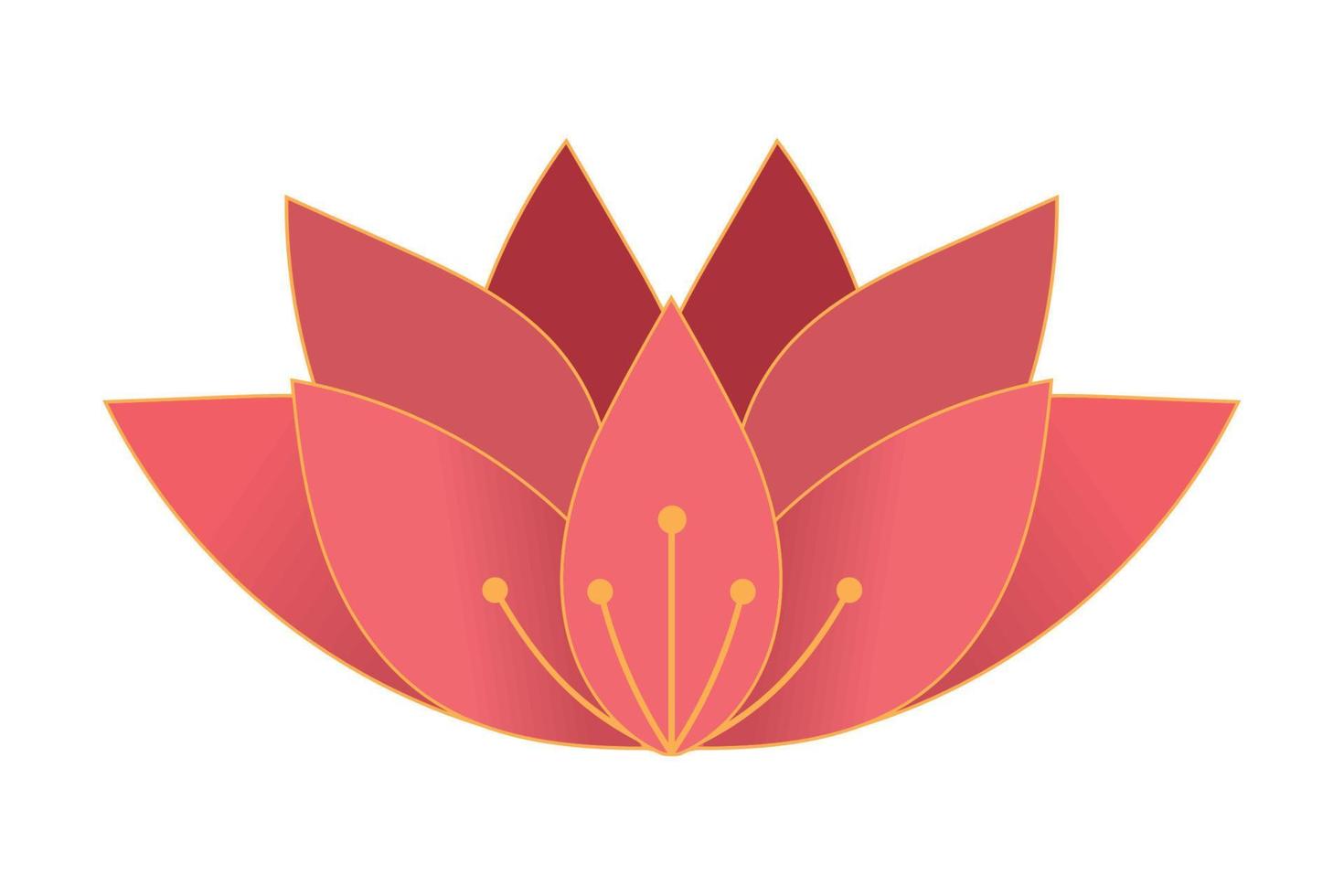 icono de flor de loto vector