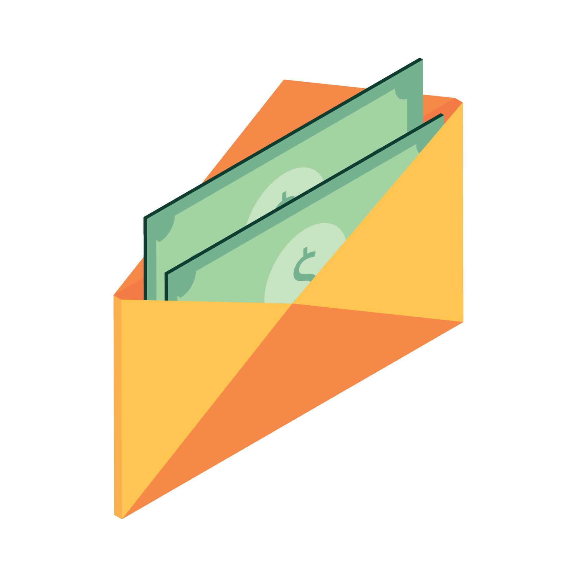 envelope with money 10824389 Vector Art at Vecteezy