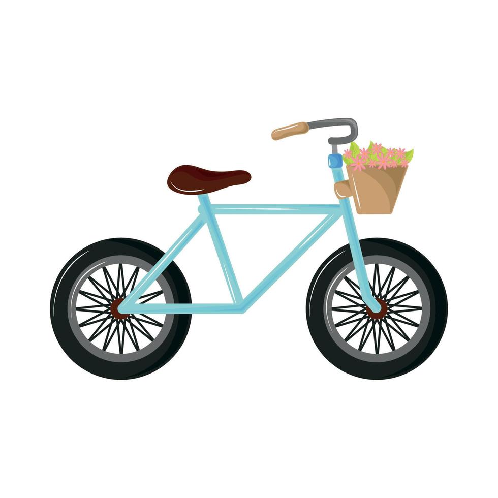 bike with basket vector