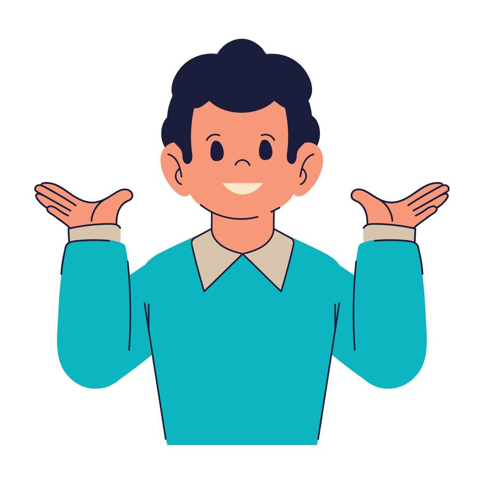 young man character vector