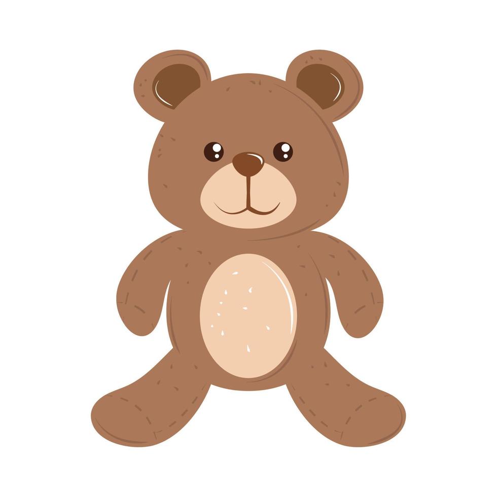 baby teddy toy vector