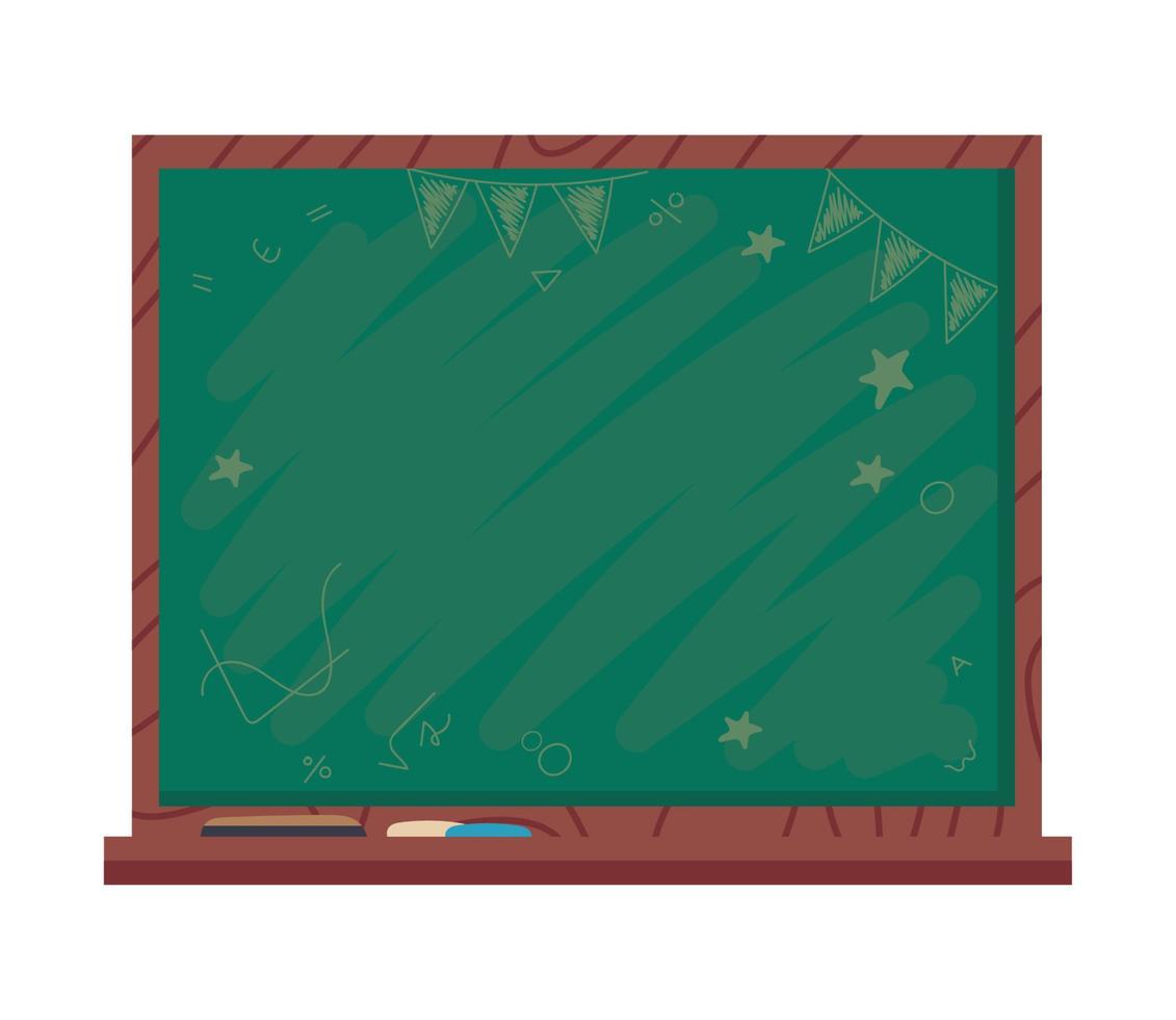 school chalkboard and chalk vector