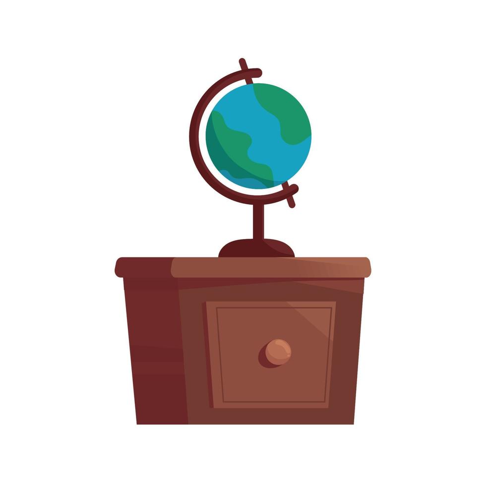 school globe on table vector