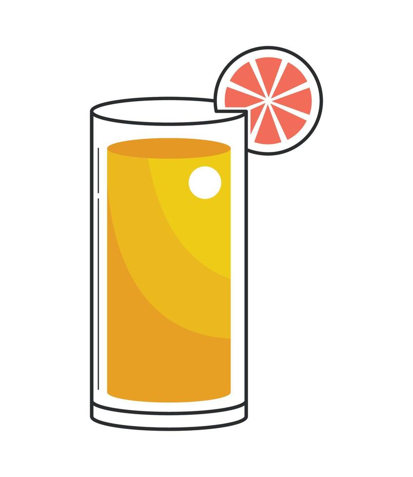 cocktail with lime icon vector