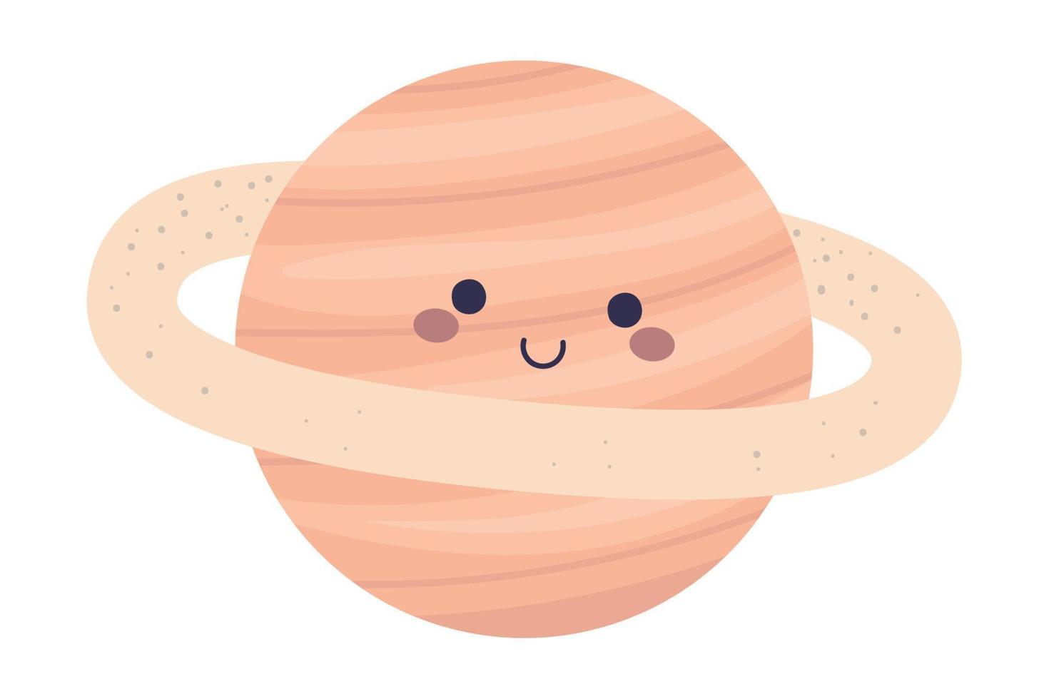 cute space planet vector