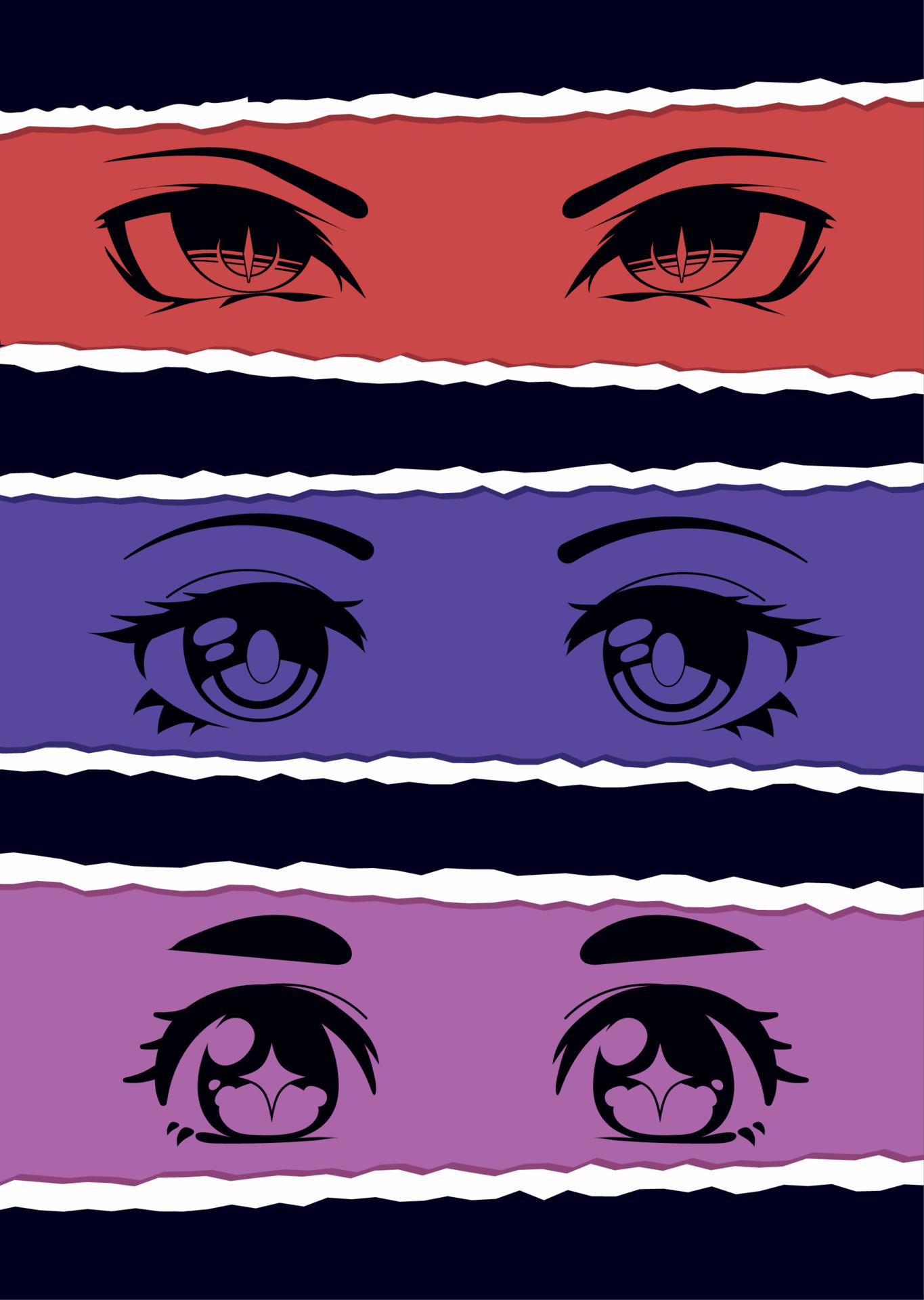 anime eyes close up 10807081 Vector Art at Vecteezy