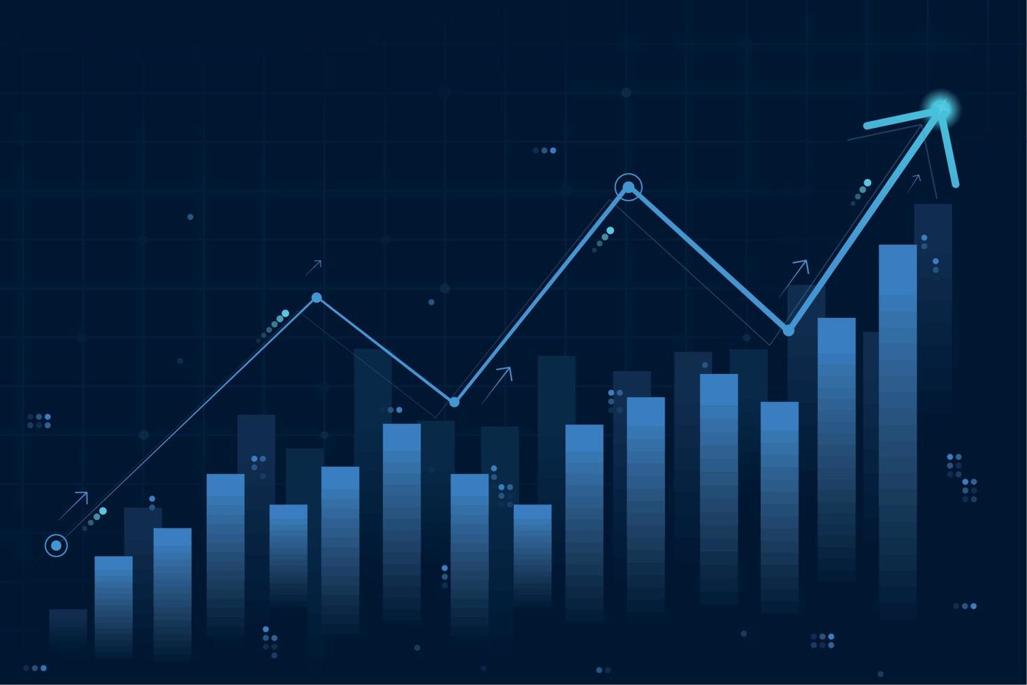 financial growth chart vector