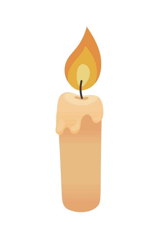 burning candle light vector