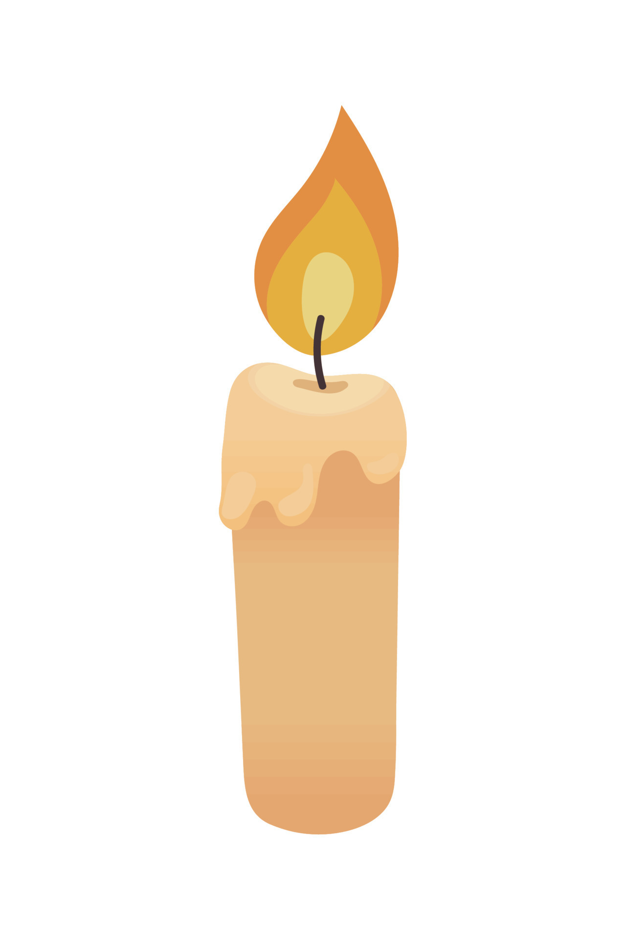 burning candle light 10824756 Vector Art at Vecteezy