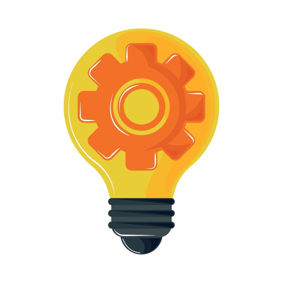 light bulb gear vector