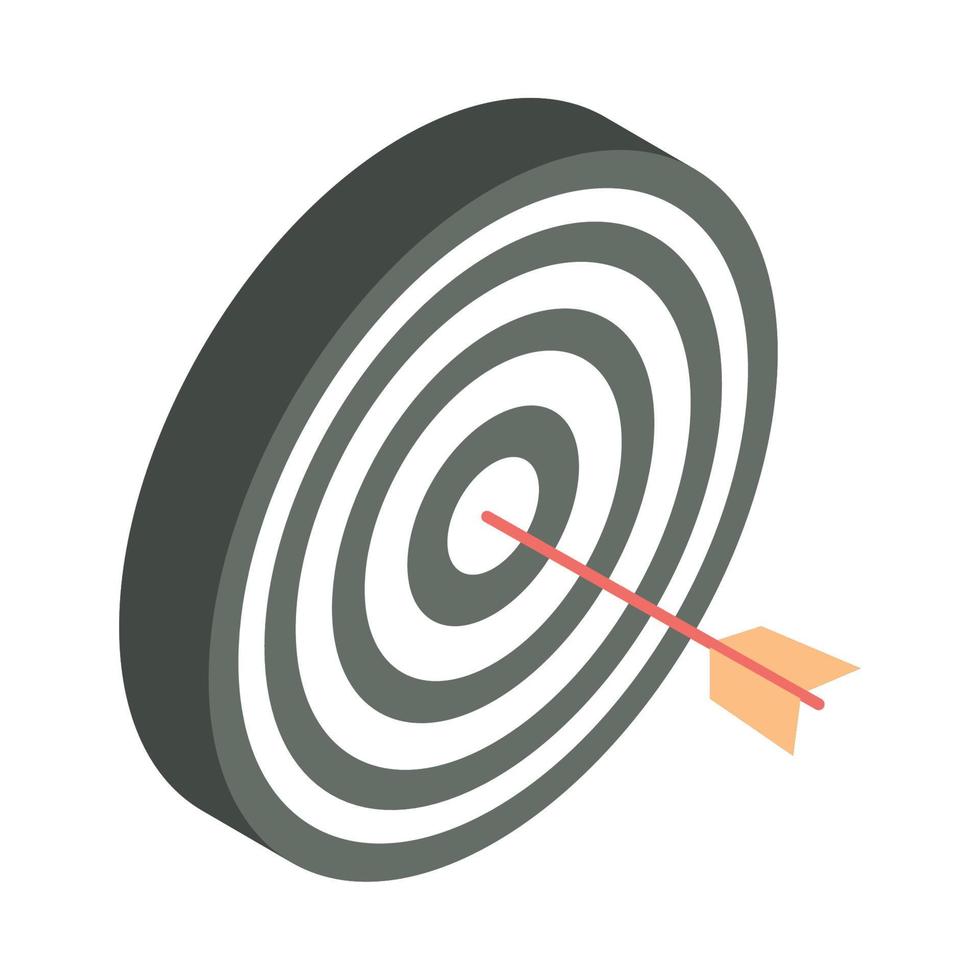 isometric target icon vector