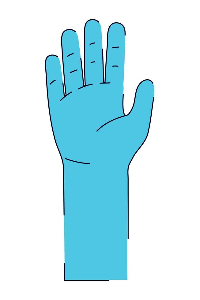 raised hand cartoon vector