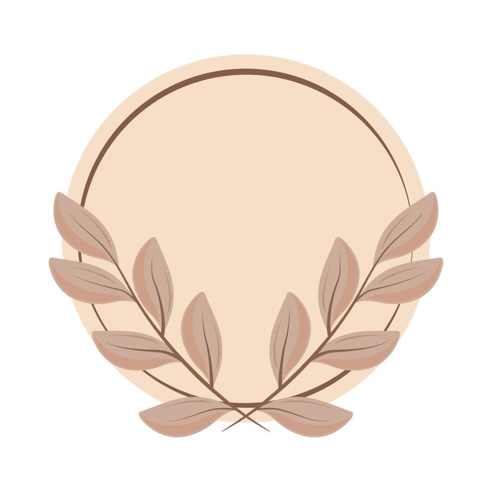 natural sticker leaves vector